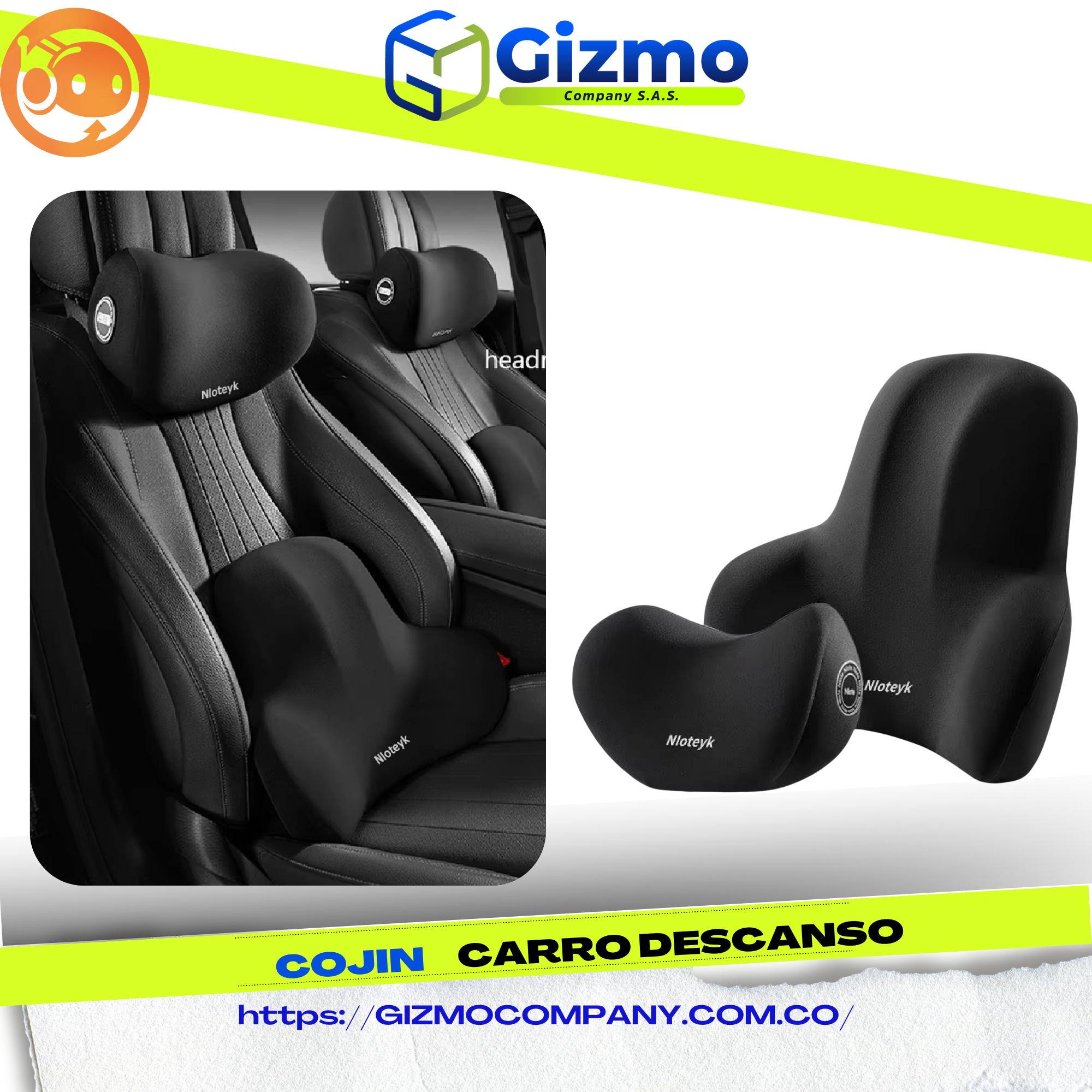 Cojin Para Asiento De Carro Descanso🚗
